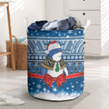 New Zealand Fairy Penguin Korora Christmas Laundry Basket Maori Inspired Knitted Patterns
