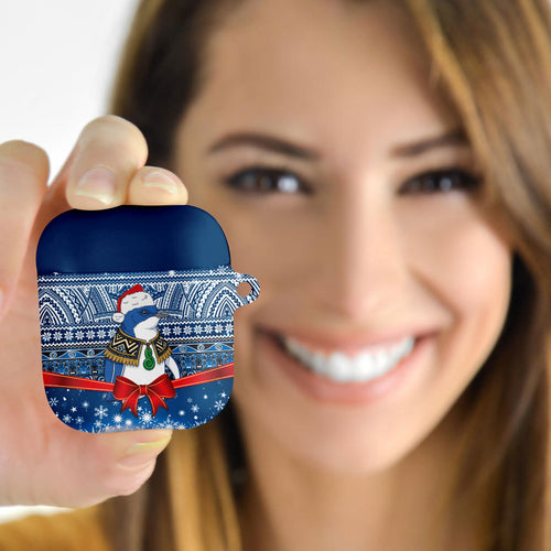 New Zealand Fairy Penguin Korora Christmas AirPods Case Maori Inspired Knitted Patterns