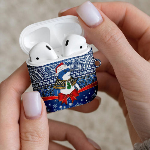 New Zealand Fairy Penguin Korora Christmas AirPods Case Maori Inspired Knitted Patterns