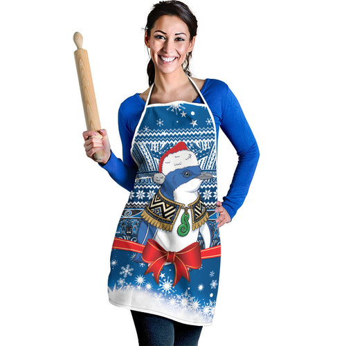 New Zealand Fairy Penguin Korora Christmas Apron Maori Inspired Knitted Patterns