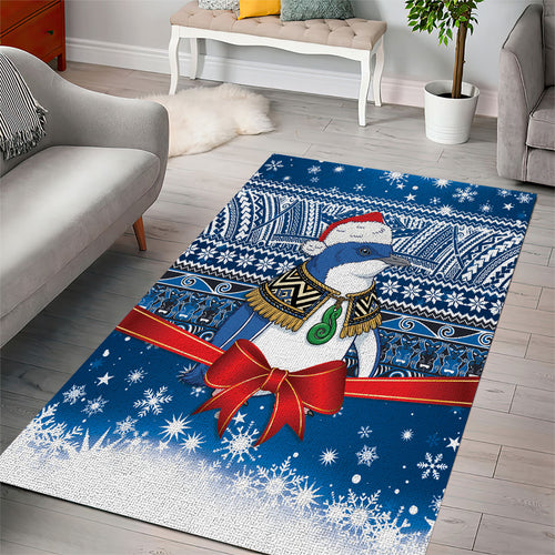 New Zealand Fairy Penguin Korora Christmas Area Rug Maori Inspired Knitted Patterns