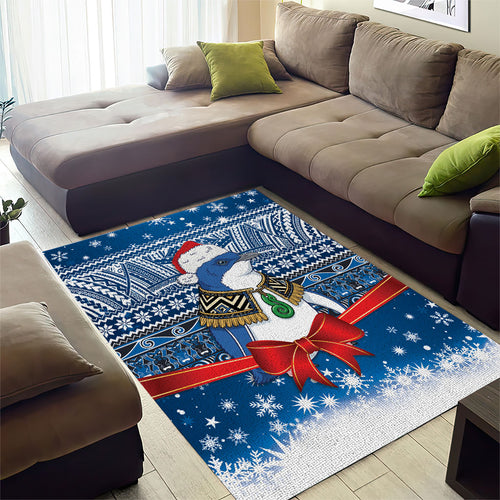 New Zealand Fairy Penguin Korora Christmas Area Rug Maori Inspired Knitted Patterns