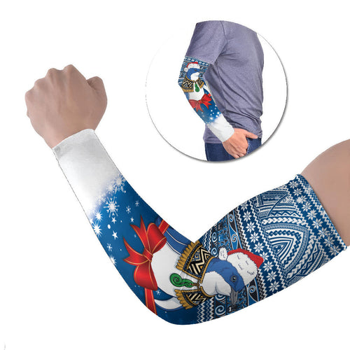 New Zealand Fairy Penguin Korora Christmas Arm Sleeves Maori Inspired Knitted Patterns
