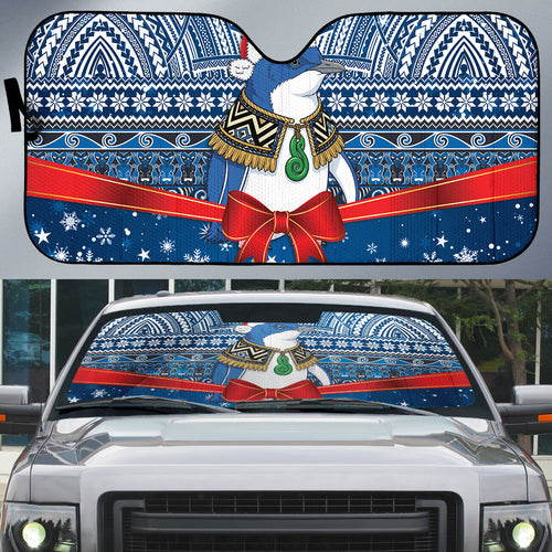 New Zealand Fairy Penguin Korora Christmas Auto Sun Shade Maori Inspired Knitted Patterns