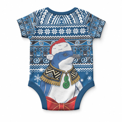 New Zealand Fairy Penguin Korora Christmas Baby Onesie Maori Inspired Knitted Patterns