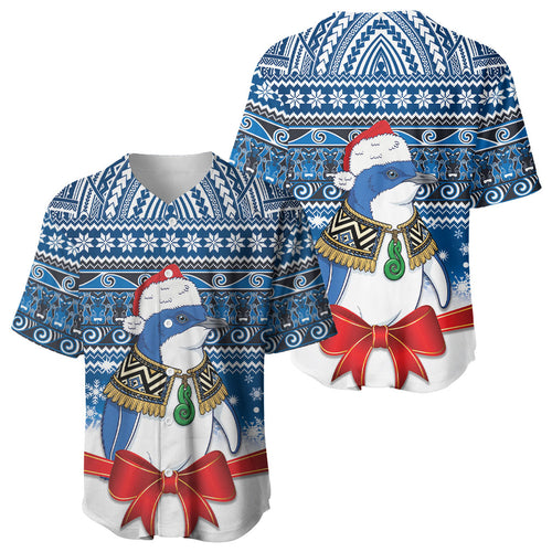 New Zealand Fairy Penguin Korora Christmas Baseball Jersey Maori Inspired Knitted Patterns