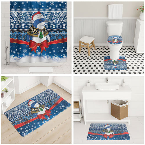 New Zealand Fairy Penguin Korora Christmas Bathroom Set Maori Inspired Knitted Patterns