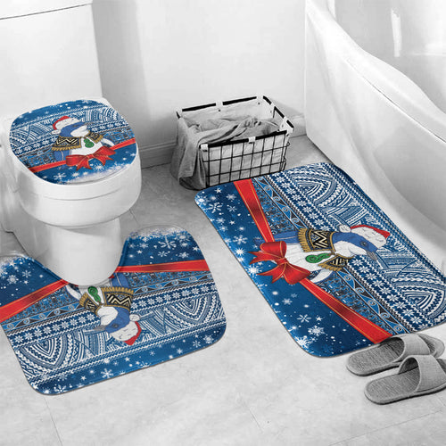 New Zealand Fairy Penguin Korora Christmas Bathroom Set Maori Inspired Knitted Patterns