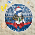 New Zealand Fairy Penguin Korora Christmas Beach Blanket Maori Inspired Knitted Patterns