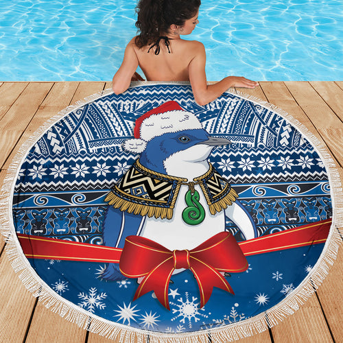 New Zealand Fairy Penguin Korora Christmas Beach Blanket Maori Inspired Knitted Patterns
