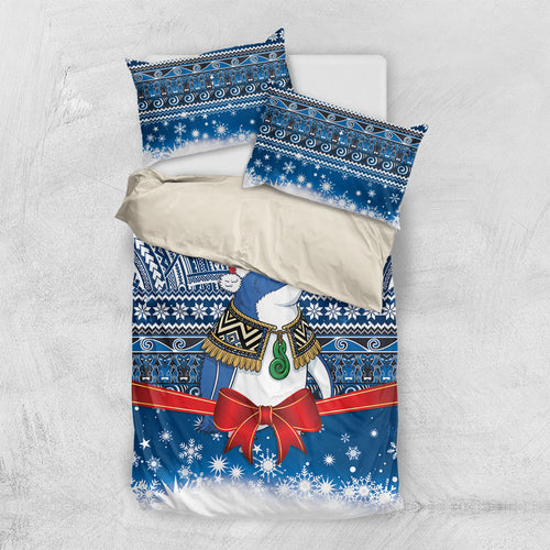 New Zealand Fairy Penguin Korora Christmas Bedding Set Maori Inspired Knitted Patterns