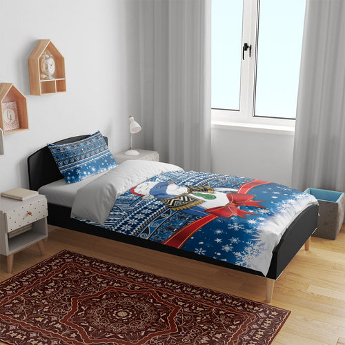 New Zealand Fairy Penguin Korora Christmas Bedding Set Maori Inspired Knitted Patterns