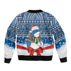 New Zealand Fairy Penguin Korora Christmas Bomber Jacket Maori Inspired Knitted Patterns
