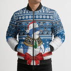 New Zealand Fairy Penguin Korora Christmas Bomber Puffer Jacket Maori Inspired Knitted Patterns