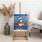 New Zealand Fairy Penguin Korora Christmas Canvas Wall Art Maori Inspired Knitted Patterns
