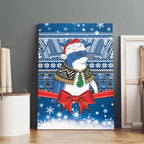 New Zealand Fairy Penguin Korora Christmas Canvas Wall Art Maori Inspired Knitted Patterns