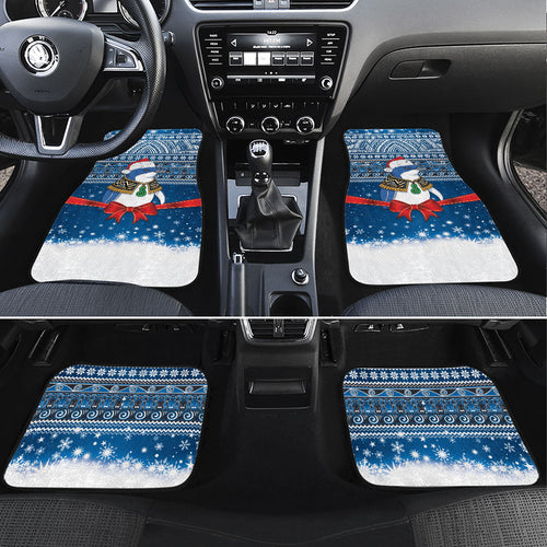 New Zealand Fairy Penguin Korora Christmas Car Mats Maori Inspired Knitted Patterns