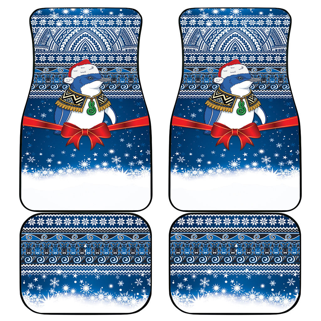 New Zealand Fairy Penguin Korora Christmas Car Mats Maori Inspired Knitted Patterns