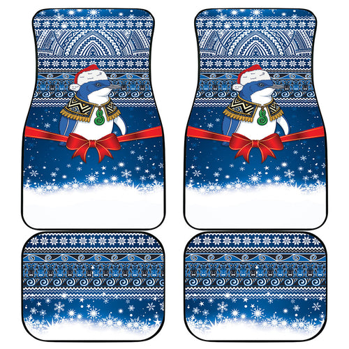 New Zealand Fairy Penguin Korora Christmas Car Mats Maori Inspired Knitted Patterns