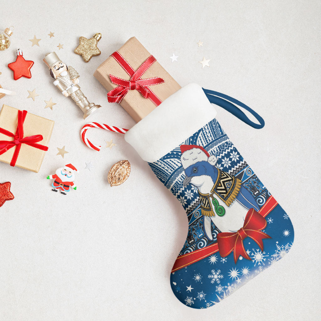 New Zealand Fairy Penguin Korora Christmas Stocking Maori Inspired Knitted Patterns