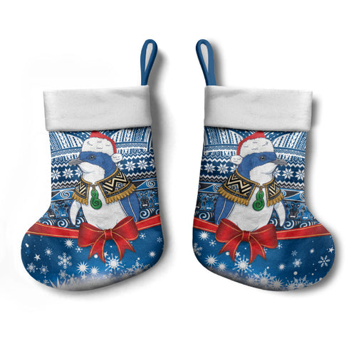 New Zealand Fairy Penguin Korora Christmas Stocking Maori Inspired Knitted Patterns