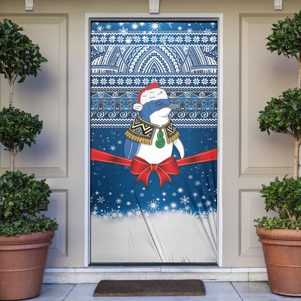 New Zealand Fairy Penguin Korora Christmas Door Cover Maori Inspired Knitted Patterns