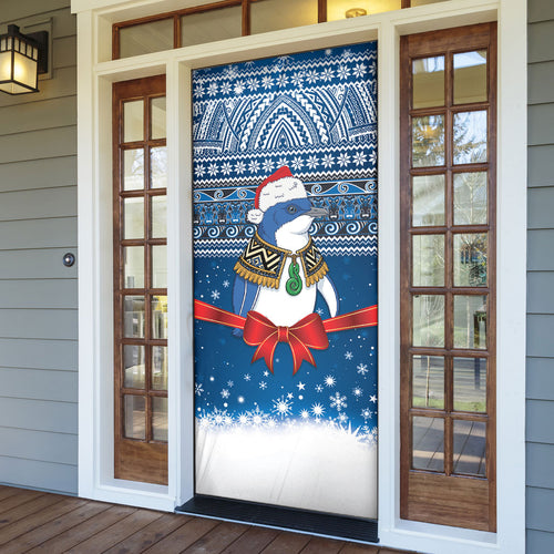New Zealand Fairy Penguin Korora Christmas Door Cover Maori Inspired Knitted Patterns