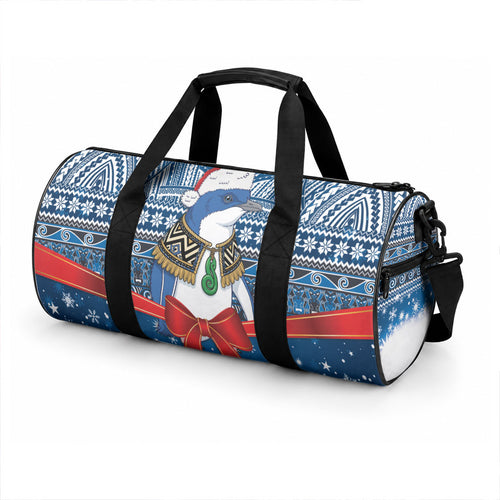 New Zealand Fairy Penguin Korora Christmas Duffle Bag Maori Inspired Knitted Patterns