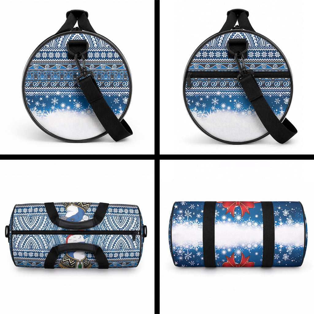 New Zealand Fairy Penguin Korora Christmas Duffle Bag Maori Inspired Knitted Patterns