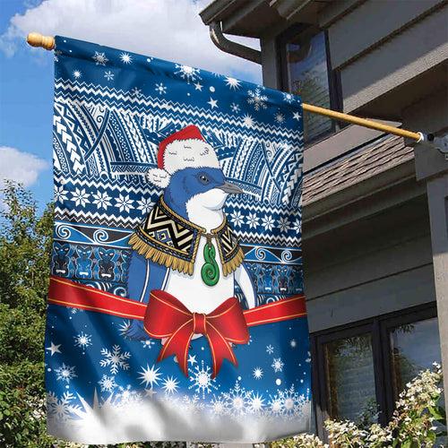 New Zealand Fairy Penguin Korora Christmas Garden Flag Maori Inspired Knitted Patterns
