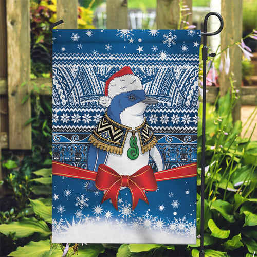 New Zealand Fairy Penguin Korora Christmas Garden Flag Maori Inspired Knitted Patterns