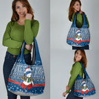 New Zealand Fairy Penguin Korora Christmas Grocery Bag Maori Inspired Knitted Patterns