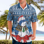 New Zealand Fairy Penguin Korora Christmas Hawaiian Shirt Maori Inspired Knitted Patterns