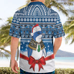New Zealand Fairy Penguin Korora Christmas Hawaiian Shirt Maori Inspired Knitted Patterns