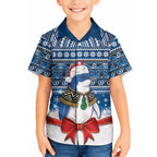New Zealand Fairy Penguin Korora Christmas Hawaiian Shirt Maori Inspired Knitted Patterns