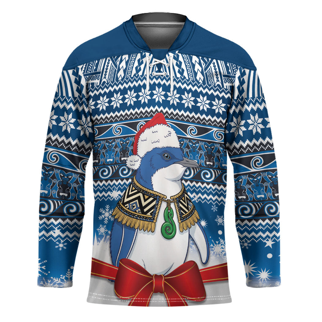 New Zealand Fairy Penguin Korora Christmas Hockey Jersey Maori Inspired Knitted Patterns