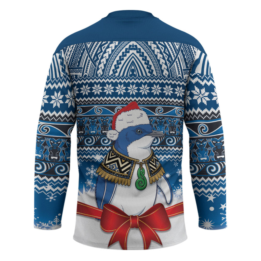 New Zealand Fairy Penguin Korora Christmas Hockey Jersey Maori Inspired Knitted Patterns