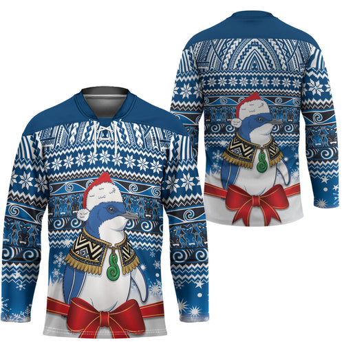 New Zealand Fairy Penguin Korora Christmas Hockey Jersey Maori Inspired Knitted Patterns