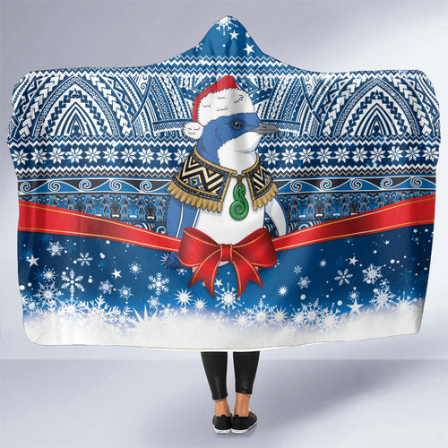 New Zealand Fairy Penguin Korora Christmas Hooded Blanket Maori Inspired Knitted Patterns