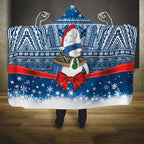 New Zealand Fairy Penguin Korora Christmas Hooded Blanket Maori Inspired Knitted Patterns