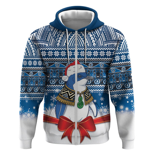 New Zealand Fairy Penguin Korora Christmas Hoodie Maori Inspired Knitted Patterns