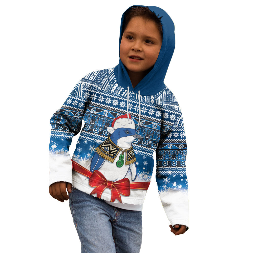New Zealand Fairy Penguin Korora Christmas Kid Hoodie Maori Inspired Knitted Patterns
