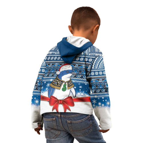 New Zealand Fairy Penguin Korora Christmas Kid Hoodie Maori Inspired Knitted Patterns