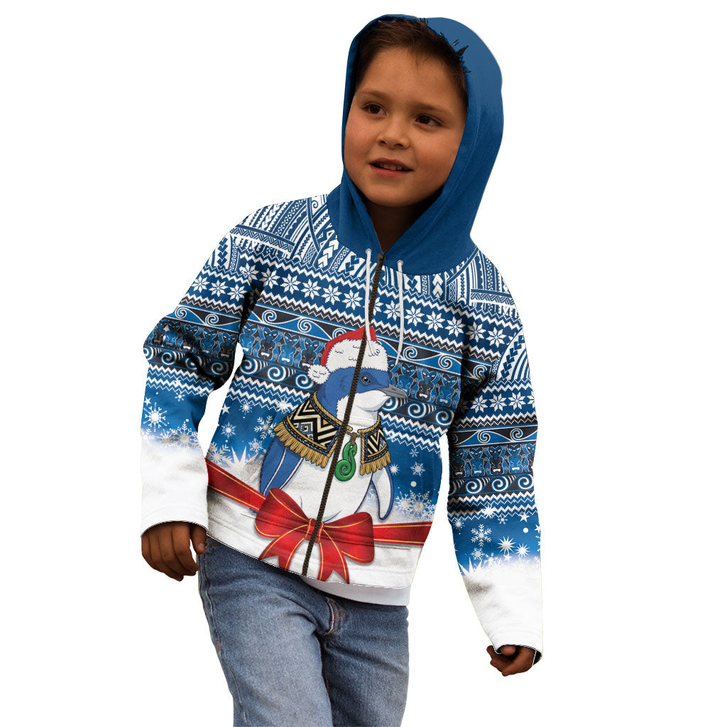 New Zealand Fairy Penguin Korora Christmas Kid Hoodie Maori Inspired Knitted Patterns