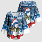 New Zealand Fairy Penguin Korora Christmas Kimono Sleeve Blouse Maori Inspired Knitted Patterns
