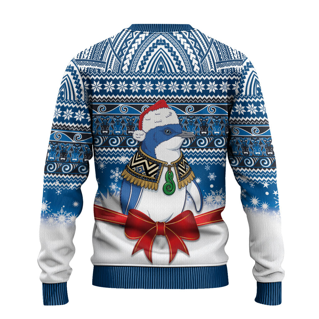 New Zealand Fairy Penguin Korora Christmas Ugly Christmas Sweater Maori Inspired Knitted Patterns