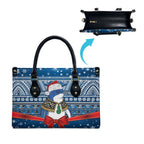 New Zealand Fairy Penguin Korora Christmas Leather Bag Maori Inspired Knitted Patterns