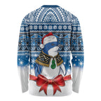 New Zealand Fairy Penguin Korora Christmas Long Sleeve Shirt Maori Inspired Knitted Patterns