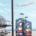 New Zealand Fairy Penguin Korora Christmas Luggage Cover Maori Inspired Knitted Patterns