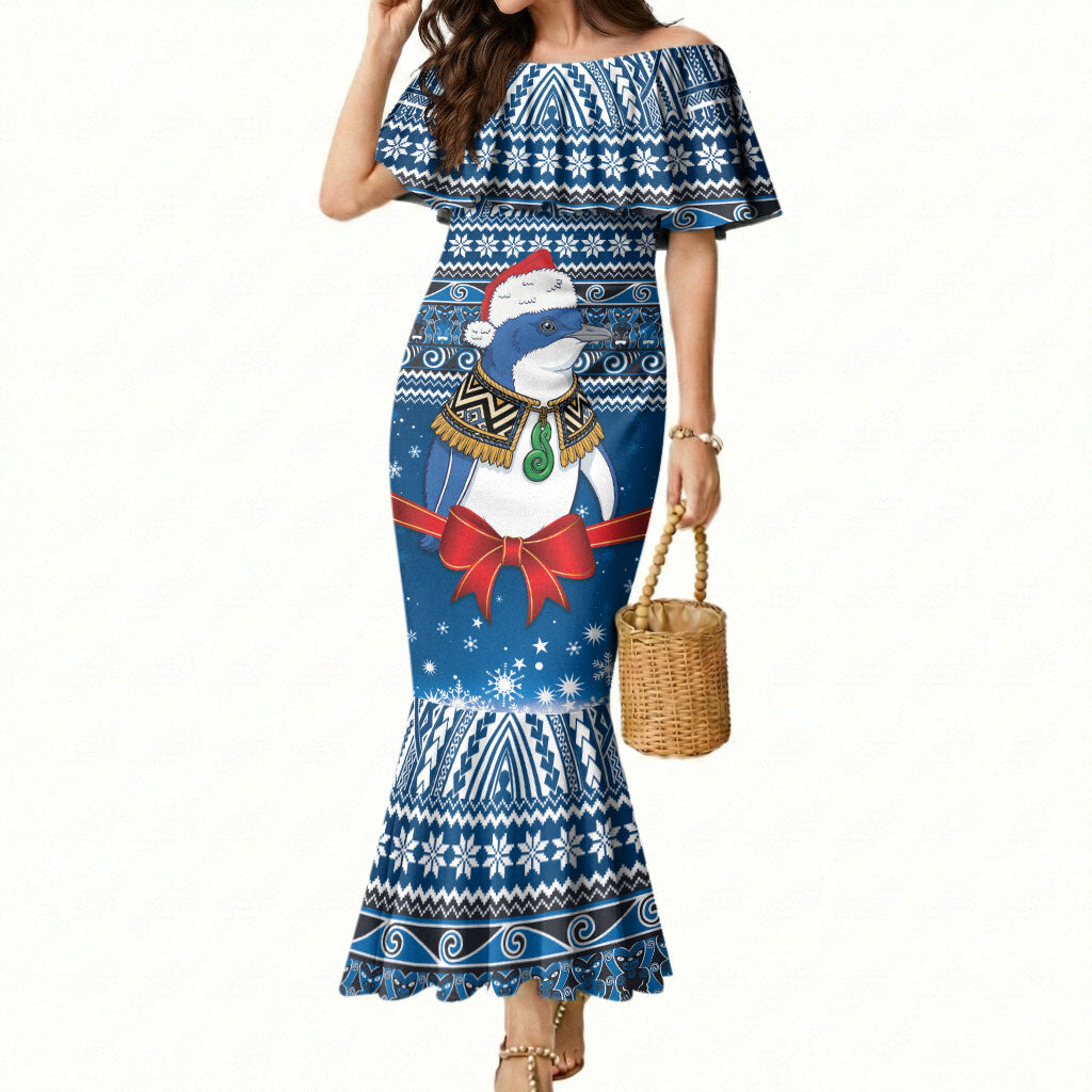 New Zealand Fairy Penguin Korora Christmas Mermaid Dress Maori Inspired Knitted Patterns